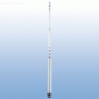 Alla® Wide-Range Hydrometer, for General Purpose, 0.200 - Ranges, ISO “D048” 0.600~2.000 g/㎖, Divi. 0.002 g/㎖, L300mm, 광역비중계