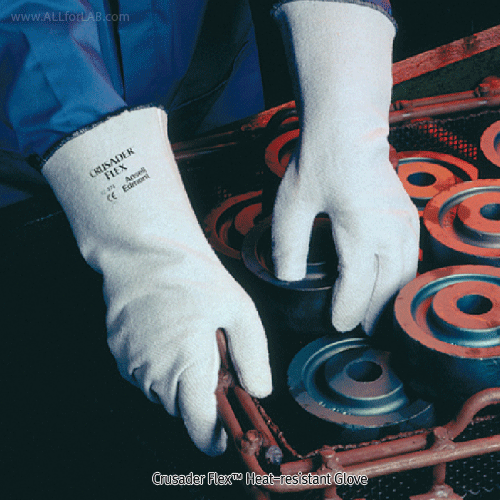 Ansell® Crusader FlexTM Heat-resistant Glove, Non-woven Polyester, 180℃ Nitrile Coated, Cuts·Snags·Abrasion-resistant, Gray, Length 330mm, 부직포 내열장갑
