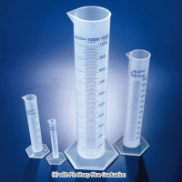 Azlon® B-class PP Cylinders, Hexagonal Base, 10~2000㎖ with Blue or Moulded Graduation, PP 실린더