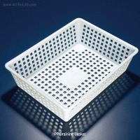 Azlon® PP Draining Basket/Tray, Stackable, 10 Lit For General Use, Autoclavable, -10℃+120℃, PP 바스켓/트레이
