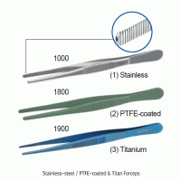 Bochem® Forceps, High Grade Stainless-steel·PTFE-coated·Titan, L105~300mm With Blunt & Ridged Tip, 스텐·PTFE코팅·티타늄-포셉/핀셋, 비자성/비부식