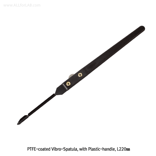 Premium Vibro-Scoop, High Grade Stainless-steel·PTFE-Coated, with Adjusting Knob, L190 & 220mm Ideal for Handling High Value Materials, with Plastic-handle, 프리미엄 진동 스쿠프