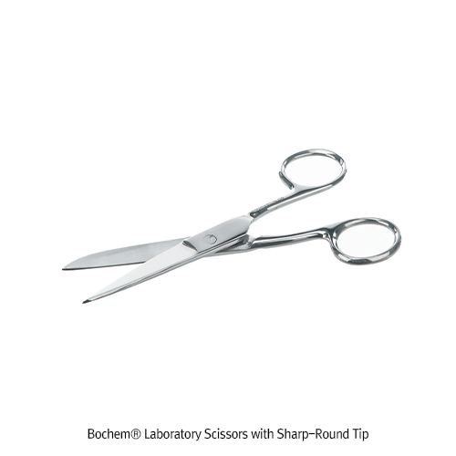 Bochem® Laboratory Scissors, with Sharp-Round Tip, L115~180mm Stainless-steel 430, Finished Surface, Rustproof, 실험실용 가위