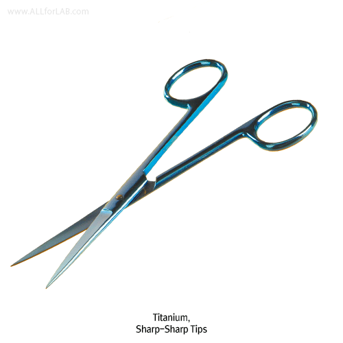 Bochem® Dressing Scissors, Rustproof Stainless-steel & Titanium, L130~160mm With 3-type Tips, Straight, Finished Surface, 연구용 가위