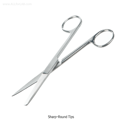 Bochem® Dressing Scissors, Rustproof Stainless-steel & Titanium, L130~160mm With 3-type Tips, Straight, Finished Surface, 연구용 가위