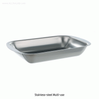 Bochem® Stainless-steel Multi-use Rectangular Dish, with Rim, Finished Surface Non-magnetic 18/10 Stainless-steel, 비자성 스텐 디쉬