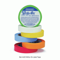 Bel-Art® Write-On Label Tape, Colored, Length 36m For Writing or Marking, 라벨테이프