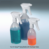 Burkle® Turn-N-SprayTM 250~1,000mℓ LDPE Spray Bottle with Overhead Valve With Nozzle Dia.Φ0.6mm, 턴앤스프레이TM, 어떤위치(거꾸로)로도 분주 가능