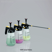Burkle® HDPE Spray Bottle, with Pressure Atomizer, Φ0.6mm Nozzle, 1,500mℓ Ideal for Disinfection·Cleaning·Chromatography, 강력 압축 분무기
