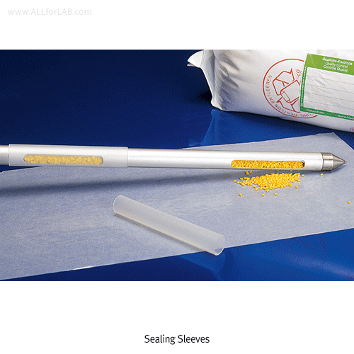 Burkle® Zone Sampler, for Powder & Grains, with Rotary Handle, Φ25mm, L 0.5~1.5m Made of Aluminum·Stainless-steel·PTFE, Autoclavable, 존 샘플러, 분말/곡물용