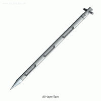 Burkle® Zone Sampler, for Powder & Grains, with Rotary Handle, Φ25mm, L 0.5~1.5m Made of Aluminum·Stainless-steel·PTFE, Autoclavable, 존 샘플러, 분말/곡물용