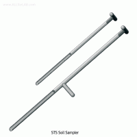 Burkle® Stainless-steel Soil Sampler, Good for Light Soil·Meadows·Lawns With Foot Bar, Overall L600 & L810mm, Chamber L300mm, 토양 채취용샘플러