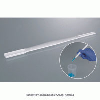 Burkle® PS Micro Double Scoop-Spatula, Sterile or Non-sterile, with Rounded-end, L180mm For Measuring or Transferring Small Amounts, PS 마이크로 양면 스패츌러