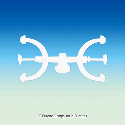 PP Burette Clamp, Single (1) & Double (2) PlacesFor Stand Rods Φ8~13mm, -10℃+125/140℃, PP뷰렛 클램프