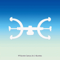 PP Burette Clamp, Single (1) & Double (2) PlacesFor Stand Rods Φ8~13mm, -10℃+125/140℃, PP뷰렛 클램프