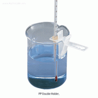 Double Holder for Thermometer or Tube, PP, Autoclavable Up to Φ10mm Article, -10℃+125/140℃, 양면 홀더, 온도계 or 시험관용