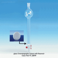 SciLab® DURAN glass Chromatography Column, with Reservoir, PTFE Cock and 24/40·24/29 Joint With Premium PTFE Cock Bore Φ2.5mm, Effective Tube-id Φ13.4~63.6/height 500mm, 조인트부 리저버형 크로마토 칼럼