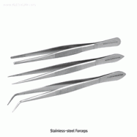 Forceps, High Grade Stainless-steel, with Ridges, Straight- & Curved-type, L105~300mm With Blunt- & Sharp-Tip, 스텐레스 포셉/핀셋, 비자성/비부식