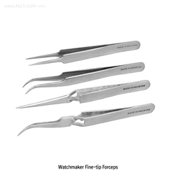 Watchmaker Fine-tip Forceps, High Grade Stainless-steel, L105 & 120mm With Straight-·Curved-·Self-closing type, Non-magnetic, 스텐레스 정밀팁 포셉/핀셋, 비자성/비부식