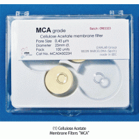 CHMLAB® Premium Membrane Filter, CA·MCE·RC·PTFE·Nylon, Hydrophilic & Hydrophobic, 0.2·0.45·0.8㎛, Φ13~50mm Ideal for Microfiltration, Made of Polymers, Quality Traceable, 멤브레인 필터