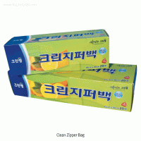 Cleanwrap® Reusable Heavy-duty Clean Zipper Bag, LLDPE, Non-toxic, 50㎛-thick Good for Food Storage Bag, Ambient Temp -60℃+120℃, Pull-out-use, 뽑아쓰는 크린지퍼백, 재사용용