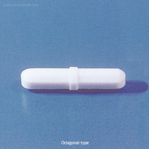 Cowie® High-grade PTFE Octagonal-type Stirrer Bars, -200℃~+280℃, L13~75mm for Lab & Industry, PTFE 옥타고날형 마그네틱바, 실험 & 산업용