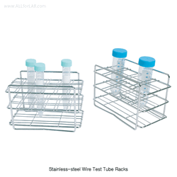 SciLab® Stainless-steel Wire Test Tube Rack, for Φ11~Φ30mm Tubes of 0.5~50㎖ Ideal for Water Bath and Temp-Resistance, 8·16·18·40·50·100-Hole, 스텐선 시험관랙