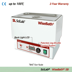 SciLab digital General Purpose water bath “WiseBath SB”, Digital fuzzy control system, 6·11·22 lit, up to 100℃, ±0.1℃ With Stainless-steel Flat Lid, Back light lcd, with Certi. & Traceability, 정밀 범용 항온수조, 디지털 퍼지 제어 시스템, 스텐리스 스틸 리드 포함