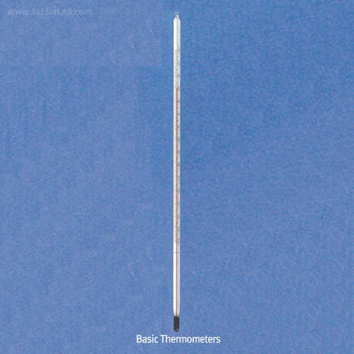 DAIHAN® Basic Thermometer, Alcohol & Mercury-filled, 봉상 유리온도계, 알콜 & 수은