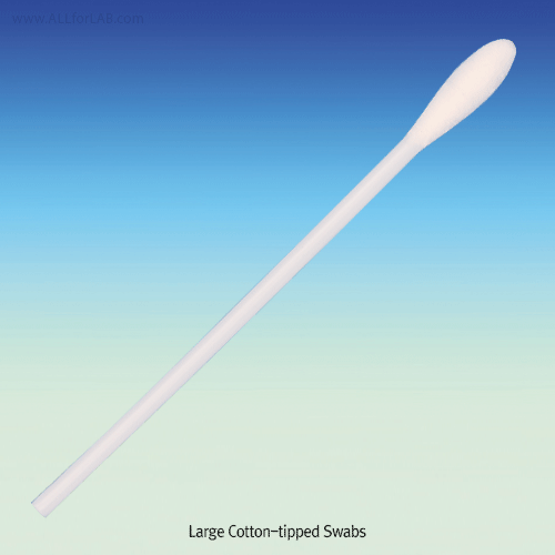 Large Cotton-tipped Swab, for Multi-use, Φ10×L20mm Cotton Tip·Single With PP-Handle, L100mm, Autoclavable, 대형 다용도 면봉