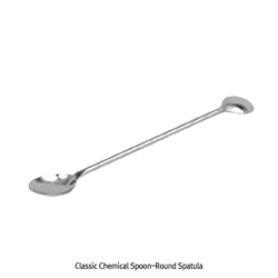 Classic Chemical Spoon-Round Spatula, High Grade Stainless-steel, L120~300mm Non-magnetic, High-Polished, 대중형 시약 스푼-스패츌러, 비자성/비부식