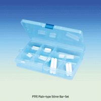 PTFE Plain-type Stirrer Bar-Set, for Lab & Industry, L15~80 mm, 16pcs/set Excellent for Chemical and Corrosion Resistance, For Universal Application, PTFE 플레인형 마그네틱바 세트