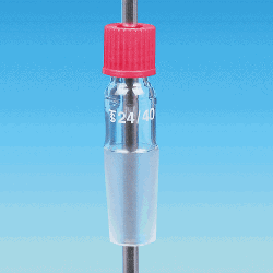Multiuse Glass Screw-adapter Set, for (1) Vacu-Stirrer Guide or (2) Thermometer/Tubing Holder, for Φ6~12mm-Grip With DURAN® PBT GL-Opentop Screwcap·PTFE-Silicone O-Ring Seal·Joint, Anti-Chemical, 200℃-stable, 다용도 스크류 어댑터 셋트