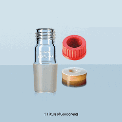 Multiuse Glass Screw-adapter Set, for (1) Vacu-Stirrer Guide or (2) Thermometer/Tubing Holder, for Φ6~12mm-Grip With DURAN® PBT GL-Opentop Screwcap·PTFE-Silicone O-Ring Seal·Joint, Anti-Chemical, 200℃-stable, 다용도 스크류 어댑터 셋트