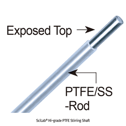 SciLab® Premium PTFE Stirring Shaft, with Stainless-steel Insert, for Overhead Stirrers, Rod Φ8~14×L500~1100mm Ideal for PURE Working & Universal-use of Wide-range Speed & Viscosity, Chemically Inert, -200℃+280℃-stable, PTFE 교반봉/임펠러
