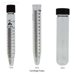 SciLab® 12~40㎖ Screwcap Centrifuge Tube, with Amber Graduation(Conical-type) With or Without Teflon Line Screwcap, 글라스 원심관