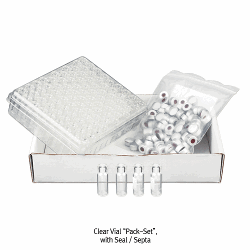 SciLab® 11mm 2㎖ Crimptop Vials, with Opentop Seal & Septa, “Pack-Set”With “USP-I” Boro 5.0 Glass, Φ12×h32mm, 2㎖ Crimptop 바이알 세트