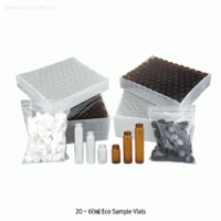 SciLab® 20~60㎖ Sample Vials, with PP Screwcap & Septa “Pack-Set” With “USP-I” Boro 5.0 Glass, Clear & Amber 20~60㎖ 샘플 바이알 Pack-Set, Septa 내장된 캡이 분리포장으로 된 팩세트