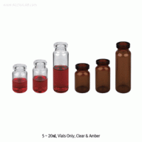 SciLab® 20mm Crimptop Serum Bottle, Alu-seals, Septa, Crimper, and Decapper : Separately With “USP-I” Boro 5.0 Glass, Clear & Amber, Normal Grade, 5~20㎖ Crimptop 세럼 바틀, 알루미늄씰, 셉타, 크림퍼 and 디캐퍼 별매