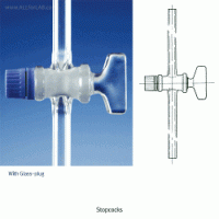 DURAN® Stopcock, Single way/Straight, Boro-glass 3.3, DIN/ISO, , 일방 콕