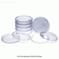 Simport® PS Absorbent Pad Petri Dish, Φ50×h9mm, Accommodate Φ47mm Membrane Filters Ideal for Culturing Micro-organism on Agar or Media, -10℃+70/80℃, 흡수패드 디쉬