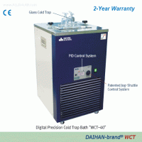 DAIHAN® digital precision cold trap bath “WCT”, －40℃ & －80℃, 10 lit, with Certi. & Traceability With 2 Glass Cold Trap, digital pid control system, Back-Light LCD, CFC-free Refrigeration System, 초저온 동결 트랩