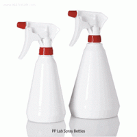 VITLAB® 400~1,000㎖ PP Lab-Spray Bottle, White Opaque & Transparent Adjustable from a Fine Mist to a Narrow Jet Reaching 3~4 meter, PP 분무기