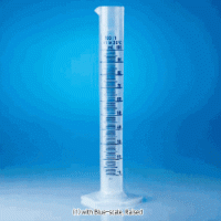 VITLAB® B-class PP Graduated Cylinders, with Raised Blue- & Mould-Scale, 10~2000㎖With Hexagonal Base, 0℃~125/140℃, PP 메스실린더, B급