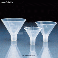 VITLAB® High-grade PP Powder Funnel, with Wide-Stem, Top Φ65~Φ150mmExcellent Chemical Resistance, 125/140℃, , PP 플라스틱 분말용 깔때기