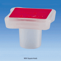 VITLAB® Autoclavable PP Joint Stopper, DIN, Square- & Octagonal- Knob, 10/19~60/46 With Red Core, 0℃~125/140℃ Stable, PP 조인트 스토퍼, DIN 규격