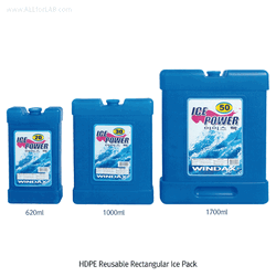 Reusable Rectangular Ice Pack, HDPE, 620·1000·1700 ㎖ Ideal for Food, Hospital and Lab, -50℃+105/120℃, 4각 아이스 팩