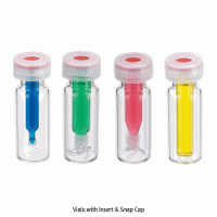 Wheaton® 11mm Crimp / Snap Top Premium Vials, with Φ12×32 mm Large OpeningWith 40 % Larger Opening, Plastic Snap Cap Separately , [ USA-made ] , 스냅- / 크림프-탑 겸용 바이알