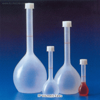 Kartell® PP B-Class Volumetric Flask, with GL Screwcap & Joint Stopper, DIN/ISO, 25~1,000㎖ With Ring-marked, -10℃+125/140℃, PP 메스/용량 플라스크, GL 스크류 캡식 & 조인트 스토퍼식