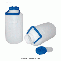 Kartell® 5 & 10Lit HDPE Wide-neck Storage Bottle, with Heavy Wall & Handle Can be used for Ball-mil Pot, -50℃+105/120℃, HDPE 광구, 스토리지 바틀